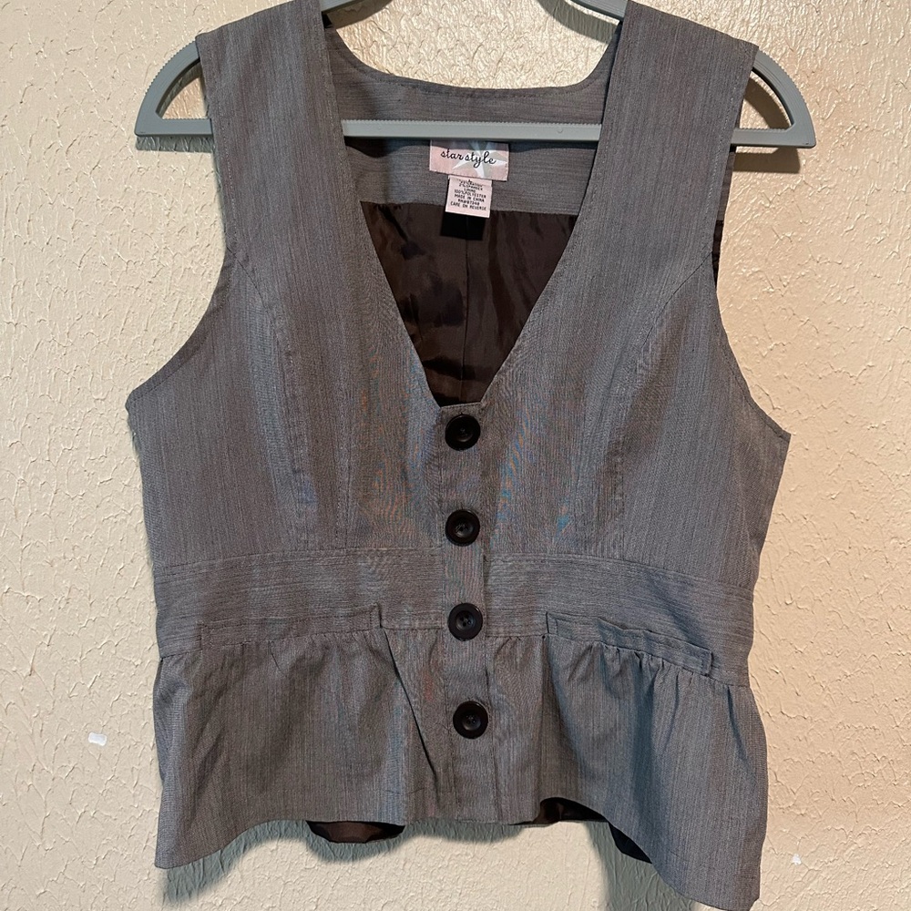 Vintage Star Style Vest Button Front Size‎ Large